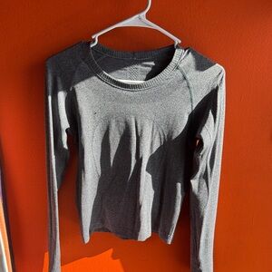 lululemon athletica Charcoal Long Sleeve Women's Top